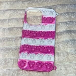 Vibrant Pink and White Phone Case